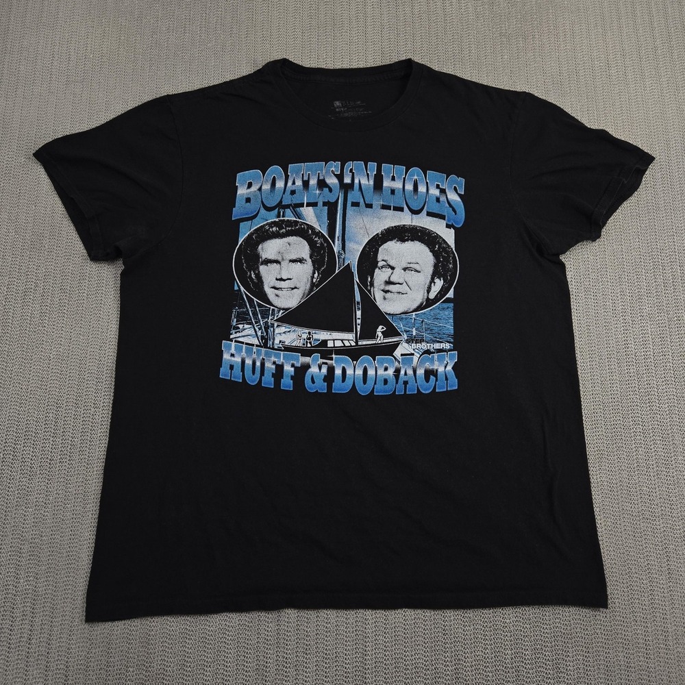 Step Brothers Boats N Hoes Huff Doback Shirt Mens Medium Graphic Comedy Tee